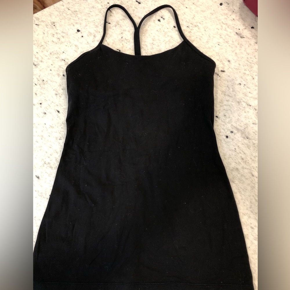 LuLulemon women’s athletic tank top. Black. Size 4. Great condition.